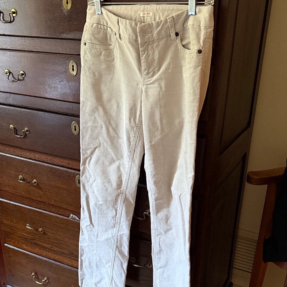 J. Crew Women's Cream Straight Leg Pants